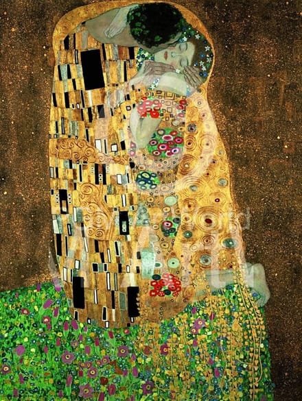 Kunstdruk Gustav Klimt - Der Kuss 60x80cm