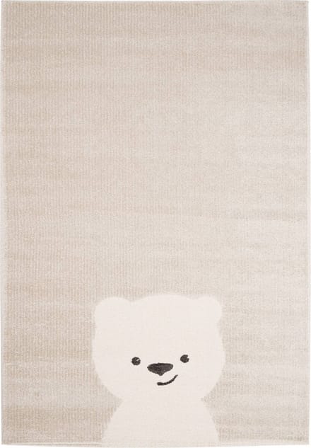 sweeek - Vloerkleed kleine teddybeer kleed voor kinderen beige crème - elliot