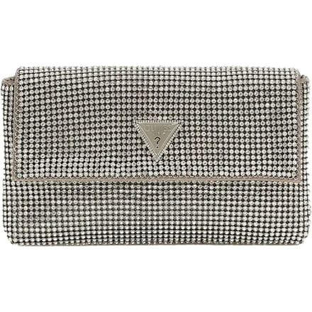 GUESS Avondtas Koppeling Zalina Mini Flap Clutch Silver Taupe
