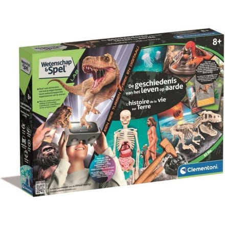 Clementoni Wetenschap & Spel - Geschiedenis van het leven op aarde - Met T-Rex skelet en VR bril - Vanaf 7 jaar