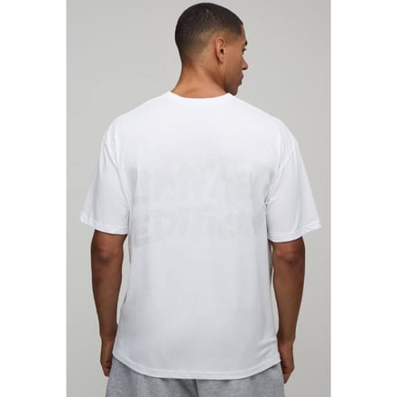 Oversized T-shirt Met Glanzende Print In Beperkte Oplage | White | Size Large