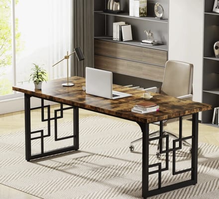 MAZAZU Industrieel Bureau - Tafel - Hout - 160x80x80cm