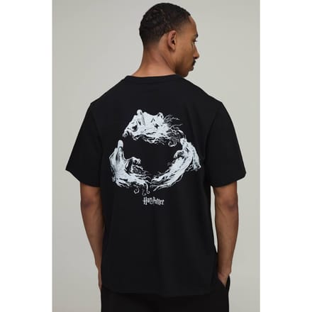 Oversized Harry Potter Licentie Print T-shirt | Black | Size Medium