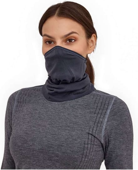 Brubeck Halve Bivakmuts / Half Balaclava – Seamless, Ademend & Ventilerend – Titanium Donkergrijs S/M – Unisex
