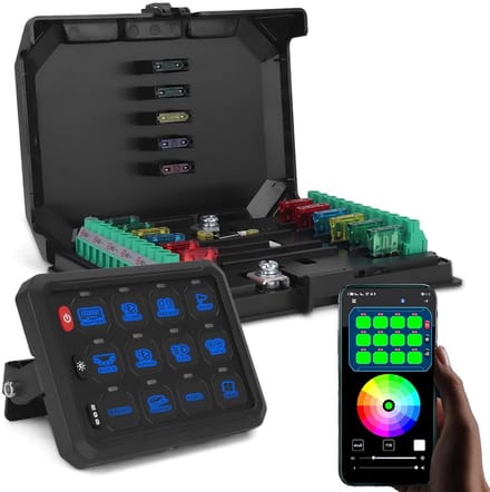 12-Gangen Schakelpaneel met RGB App Besturing en Dimbaar Licht