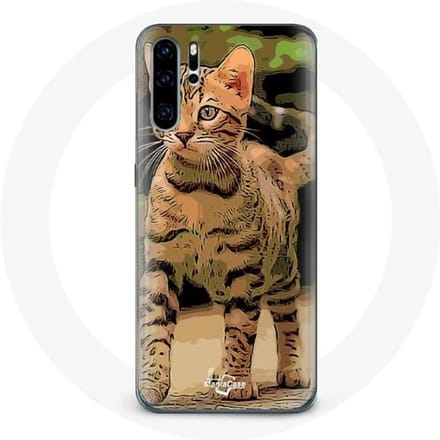 Case voor Huawei P30 pro Bengaalse kattenras cartoon