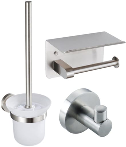 FugaFlow Eccelente Acces - toiletrolhouder - met plateau - Geborsteld RVS PVD (RVS)