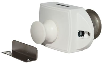 Drukslot (pushlock) kast 15mm groot zilver