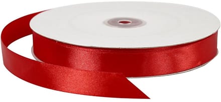 Satijn lint, b: 20 mm, rood, 100 m