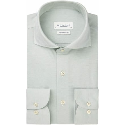 Profuomo Japanese knitted overhemd met lange mouwen