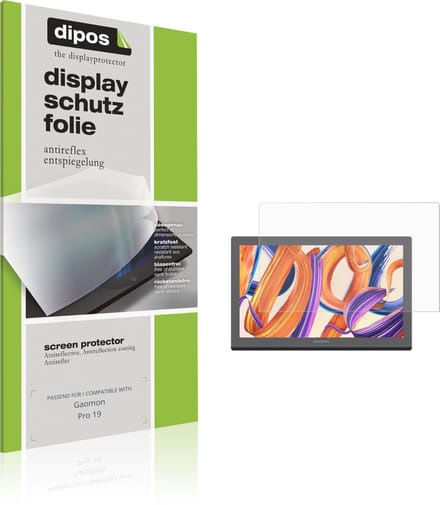 dipos – 2x Matte Beschermfolie geschikt voor Gaomon Pro 19 | Krasbestendige & antireflecterende Screenprotector Ultra-Thin