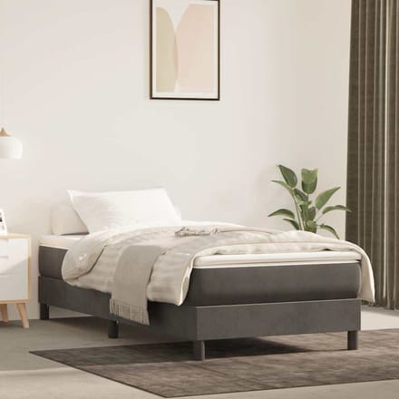 vidaXL - Pocketveringmatras - 100 - x - 210 - x - 20 - cm - Donkergrijs