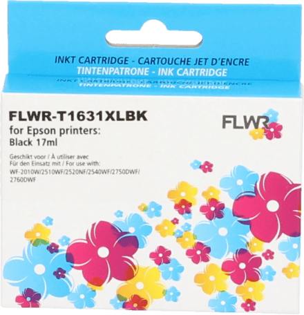 FLWR - Cartridges / Epson 16XL / zwart / Geschikt voor Epson