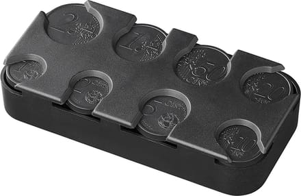 ProPlus Compacte Euro Munthouder – Handige Opberghulp voor Auto Caravan Camper en Thuis (105 x 51 x 20 mm)