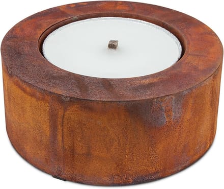 Cilinder Grate - Vlammenhouder - Terras Verlichting - Stabiele Voet - Ø 26 cm - Metaal