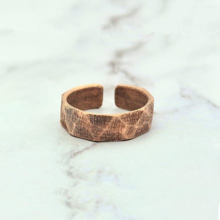 Mei's - Tibetan Mystic Copper - ring dames- koper rosegoud - ringmaat 55 mm