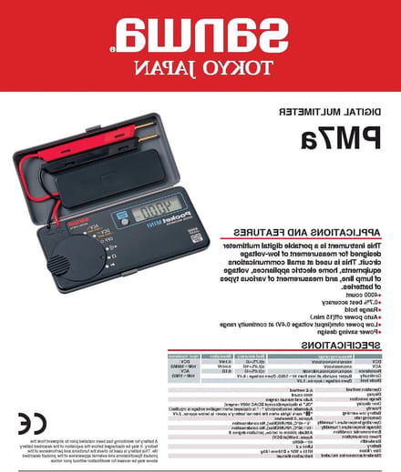 Mini Multimeter - Zakformaat DMM - Elektronica Testen - 4000 Counts - Compact Formaat - Rood