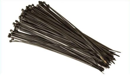 Zwarte Kabelbinders 100x2,5mm - 100 Stuks