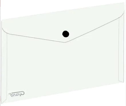 Grote A5 map met drukknop - Wit
