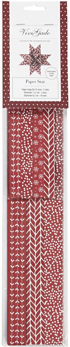Papieren vlechtstroken, L: 44+78 cm, B: 15+25 mm, d 6,5+11,5 cm, rood, wit, 60 stroken