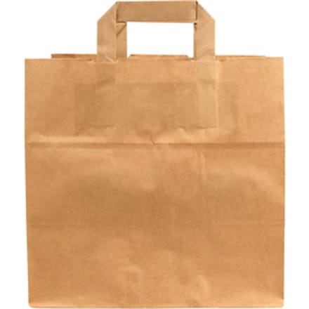Tas IEZZY kraft papier 26x17x25cm (bxdxh) bruin 250 stuks