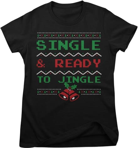 Hybris Dames-T-shirt 'Single Ready To Jingle Girly' SH-5-16086-H71-13