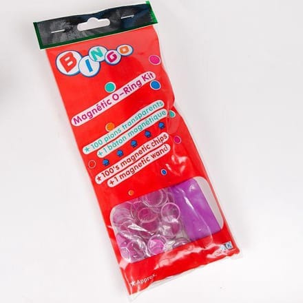 Bingofiches Ø17mm met magneetstok - Kleur: Paars