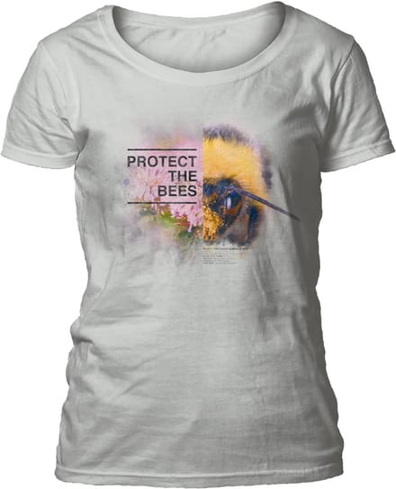 Ladies T-shirt Protect Bee Grey S