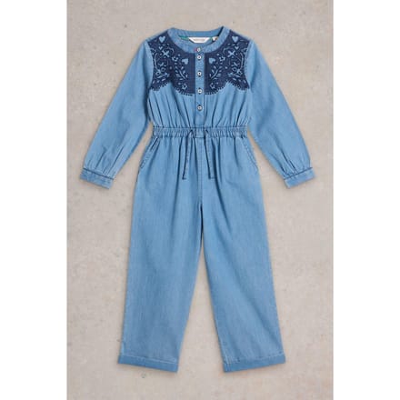 White Stuff Chambray Jumpsuit Chambray Blue Taglia: 7-8 | Body per Neonato Outlet | kids | Blu