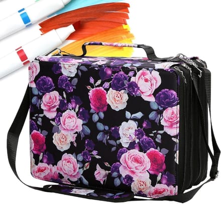 Marker Etui - Pennen Organizer - Spullen Opbergen - Aanpasbare Compartimenten - Grote Capaciteit - Meerkleurig