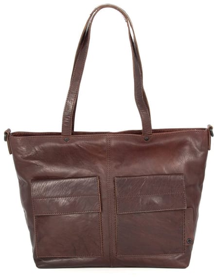 Leren Shopper - Yasmin - Donkerbruin