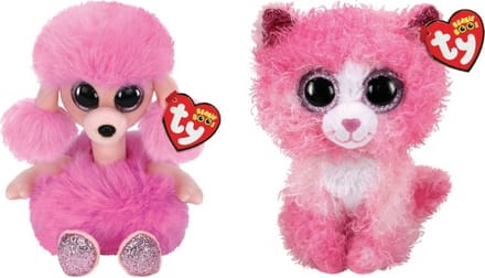 Ty - Knuffel - Beanie Boo's - Camilla Poodle & Reagan Cat