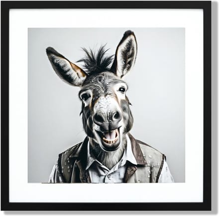 Schilderij 50x50cm donkey
