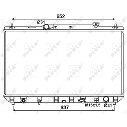 Radiator, motorkoeling NRF 53374