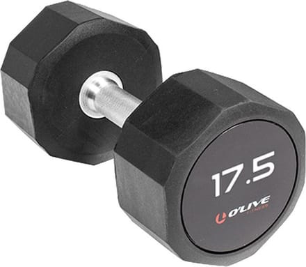 Olive Pro-style 17.5kg Dumbbell Zwart 17.5 kg