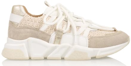 DWRS Los Angeles Raffia Beige Dames Sneaker - Maat 40