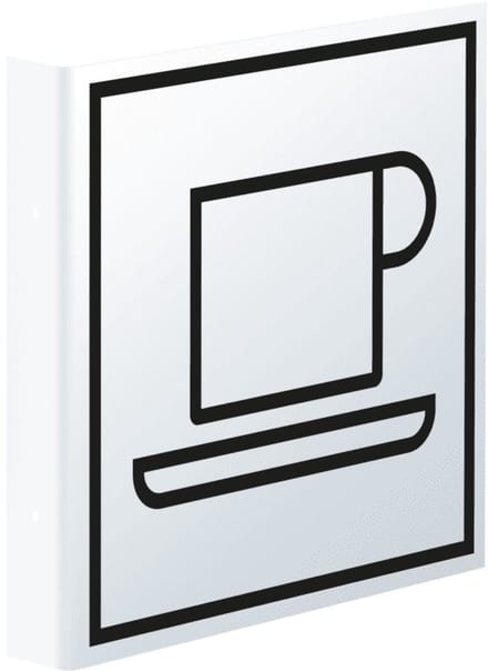 Haaks cafetaria bord, 150 x 150 mm - kunststof