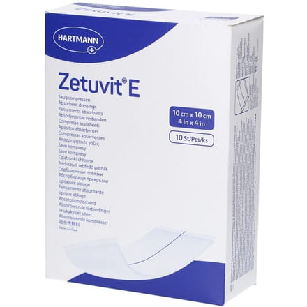 Zetuvit E 10cm x 10 Compressen