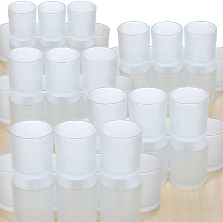 Set van 50 Matte Glas Theelichthouders voor Sfeervolle Verlichting