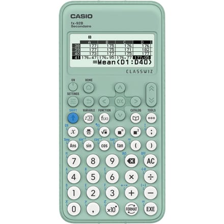Casio fx-92B Secondaire - Wetenschappelijke rekenmachine (België)