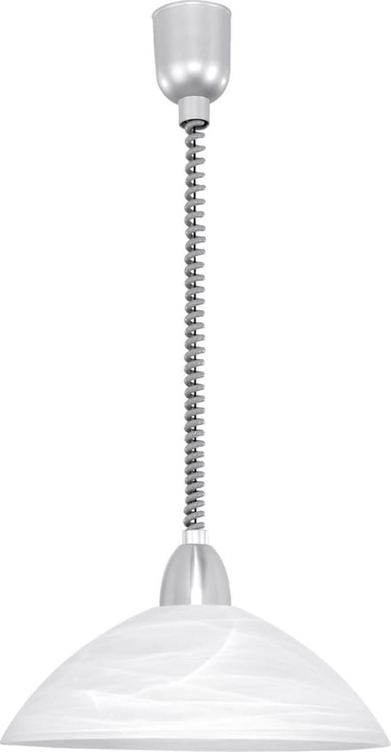 EGLO Lord 2 - Hanglamp - 1 Lichts - Ø360mm. - Zilver, Nikkel-Mat - Wit