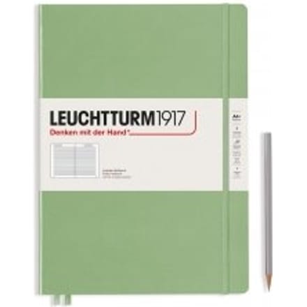 Leuchtturm1917 notitieboek master slim a4+ gelinieerd sage groen
