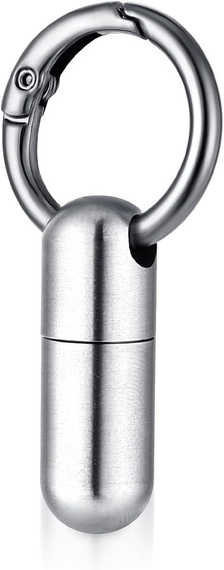 Waterdichte Sleutelhanger Pillendoos - Draagbare Medicijnorganizer voor Buiten, Camping en Reizen