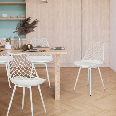 Tuinstoel / eetkamerstoel BEGIO S kunststof wit hjh LIVING