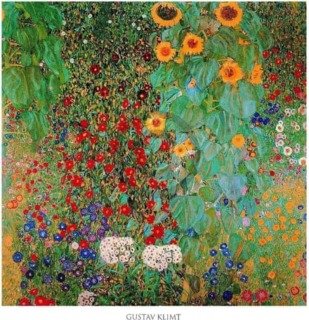 Kunstdruk Gustav Klimt - Il giardino di compagna 70x70cm
