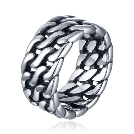 Mendes Heren Ring- Dual Cuban Silver-20mm