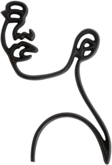 wanddecoratie Face zwart 38 cm