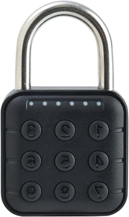 6-cijferige elektronische codehangslot met wachtwoord, programmeerbaar voor bagage en kastdeuren, 10 instelbare sets