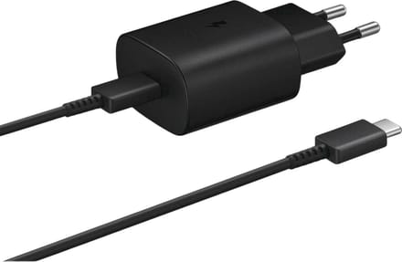 Samsung - Fast Charge 25W Power Adapter - 220V Lader - incl. USB-C naar USB-C Kabel - Zwart