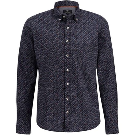 Fynch-Hatton Overhemd Mini Fantasy Circle Pattern Navy / male